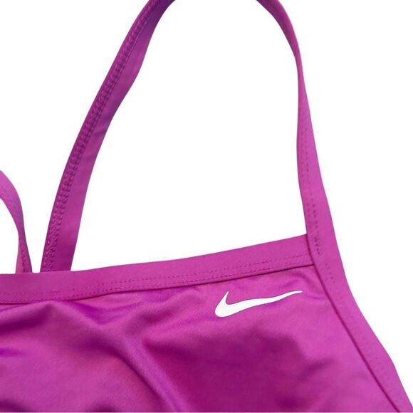 Nike HydraStrong Solid Poly Racer Back One Piece Swimsuit - Picture 3 of 4